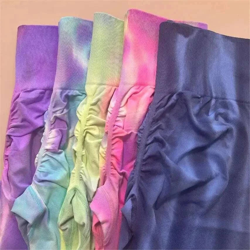 New Tie Dyed High Waist Gym Leggings With Super Butt Lift Technology