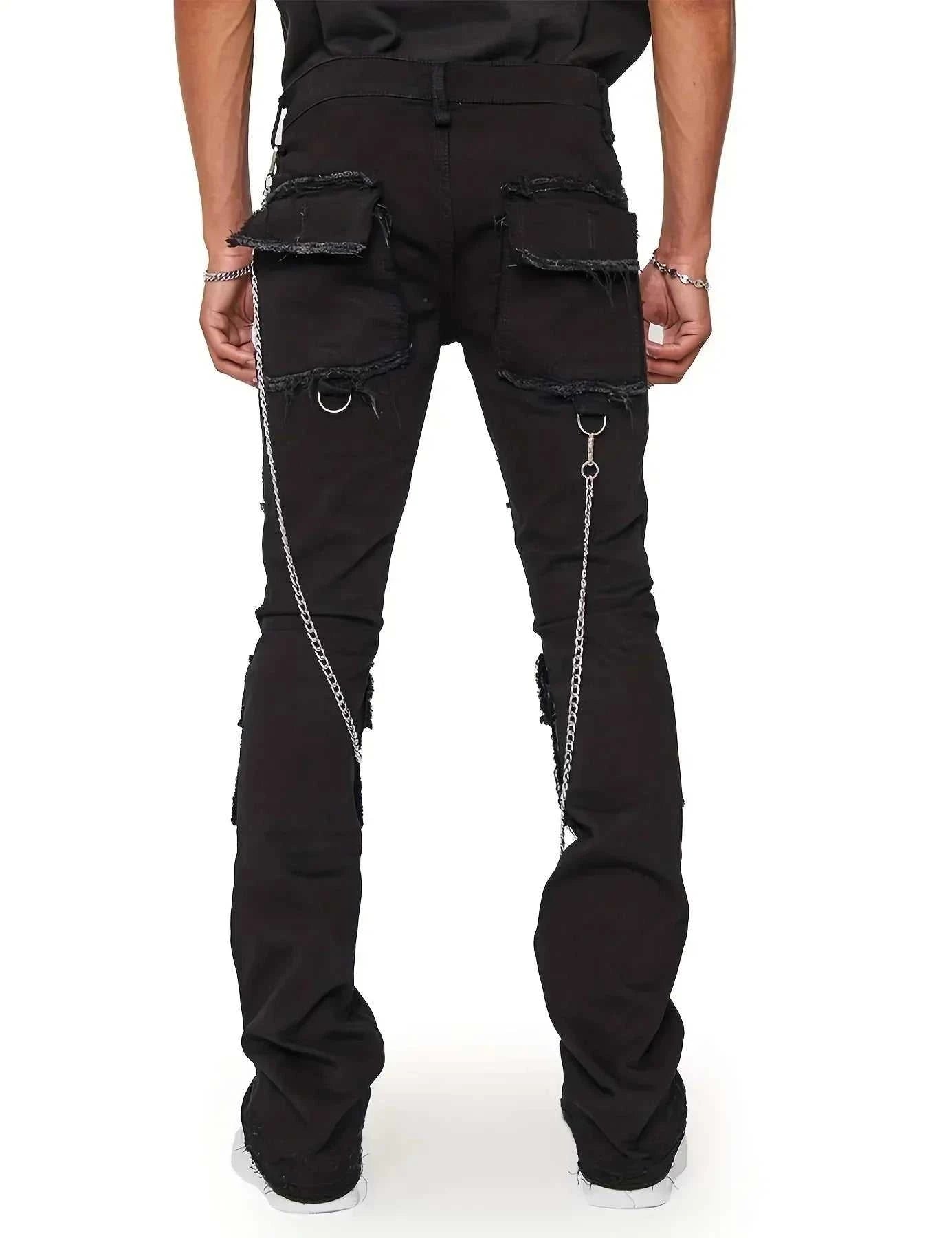 Y2K Multi Pockets Design Denim Cargo Pants