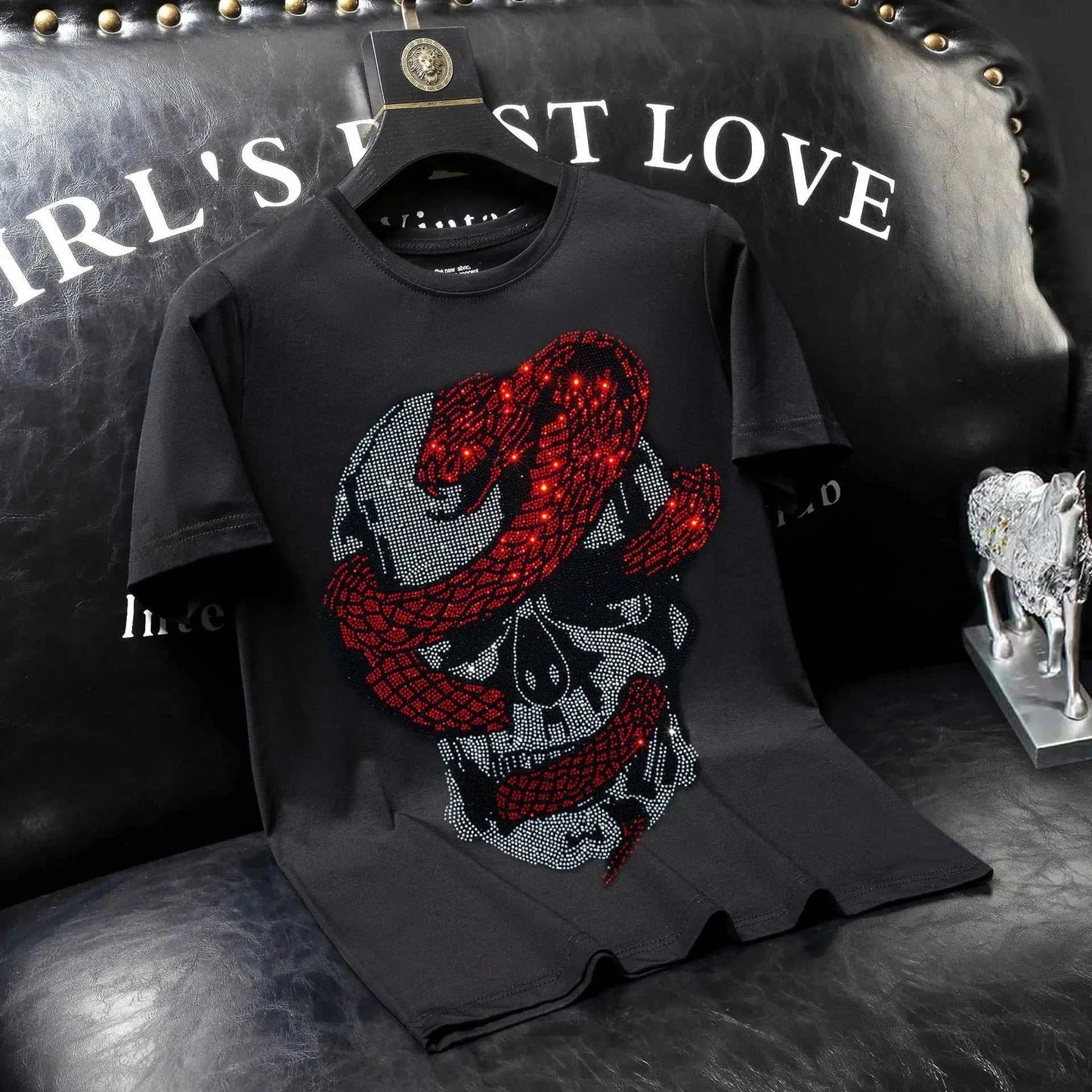 Reaper And Cobra Rhinestone TEE