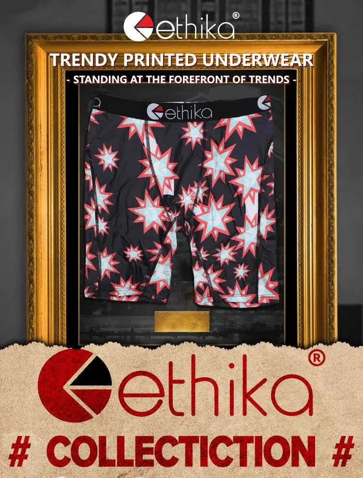 ETHIKA men's breathable printed boxer shorts in plus size up to XXL with trendy design