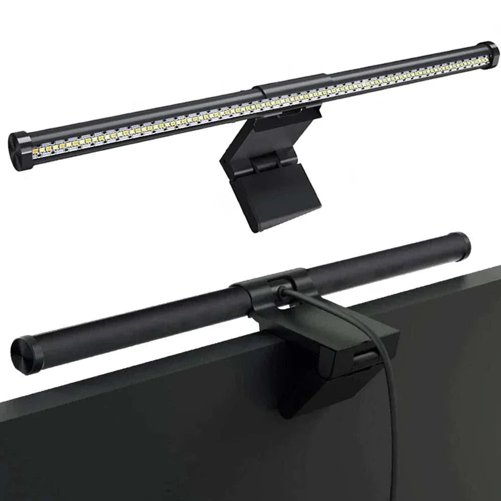 44cm LED monitor light bar with adjustable clip, RGB and non-RGB options, touch control and eye protection features