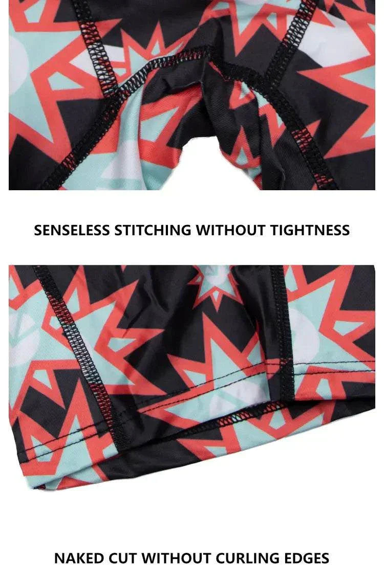 ETHIKA men’s breathable boxer shorts with seamless stitching and naked cut edges in bold geometric print