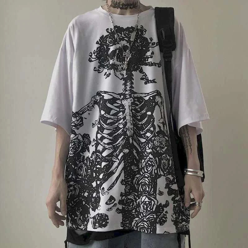 2025 Y2K Gothic Skull Graphic T Shirts