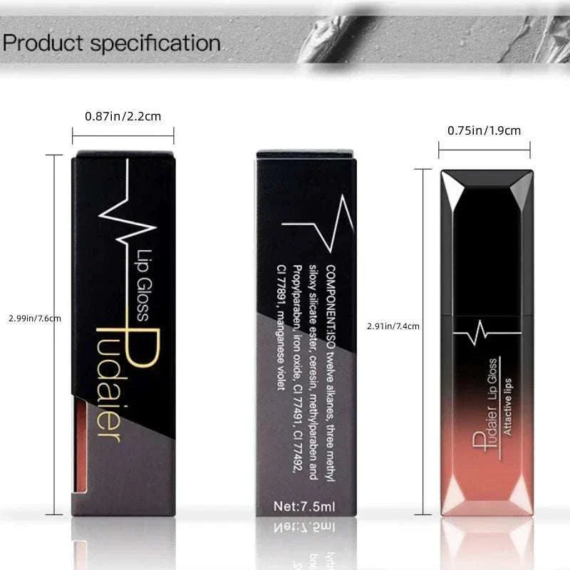 TOP-RATED TikTokMadeMeBuyIt Matte Long Lasting Lip Stick in sleek black and rose gold packaging with 7.5ml volume