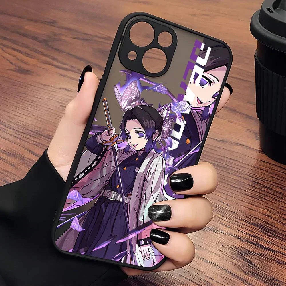 Demon Slayer Anime Phone Case For iPhones With Transparent Back Cover