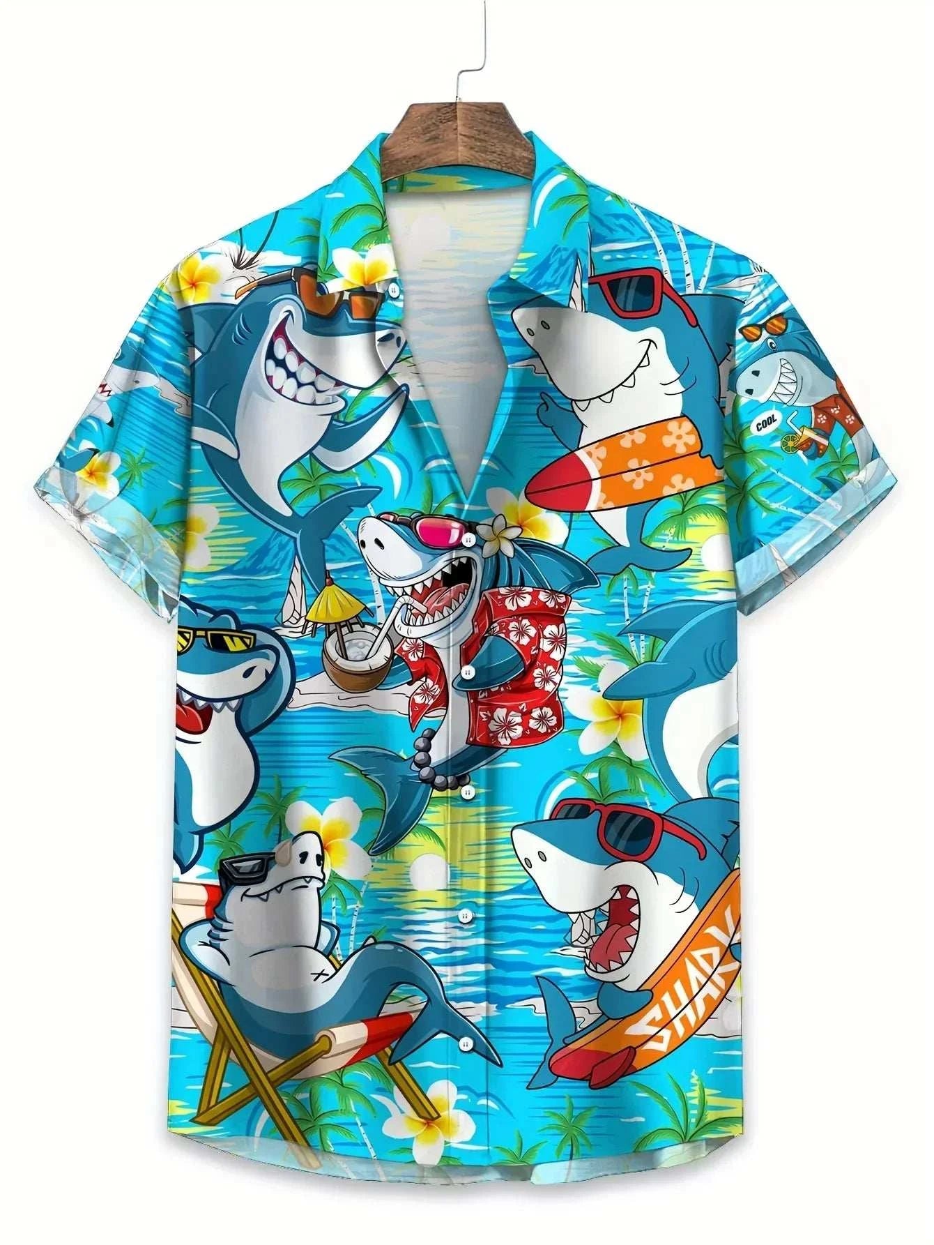 Hawaiian Shark Beach Shirt
