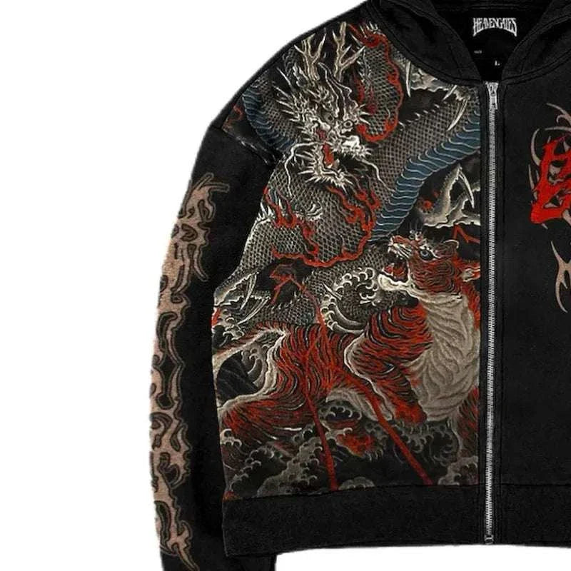 Goth Print Hoodies
