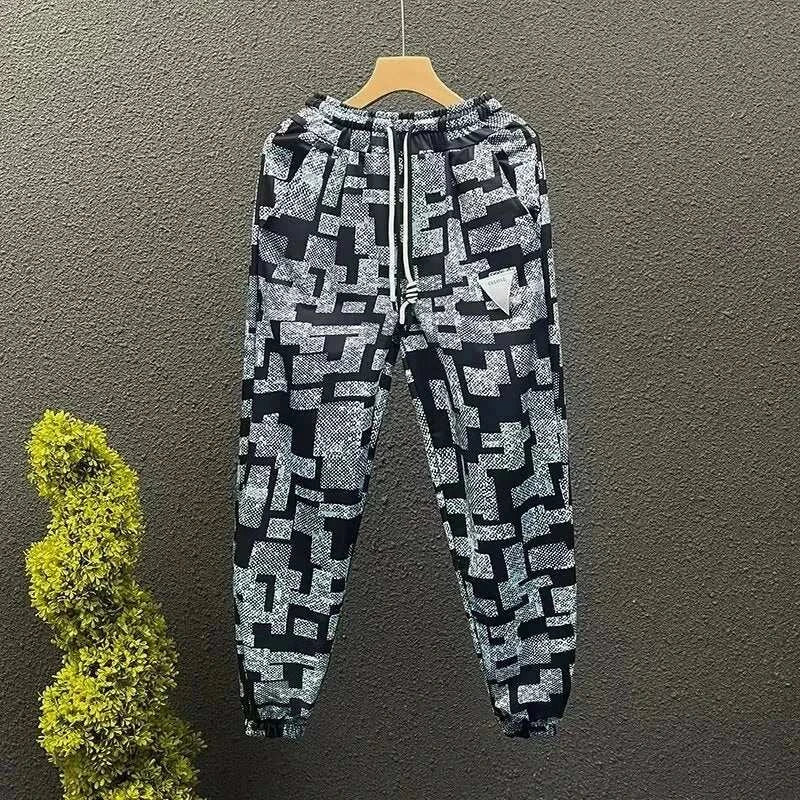 Geometric Camo Print Joggers