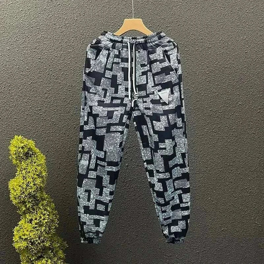 Geometric Camo Print Joggers