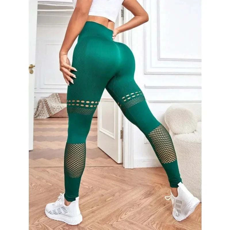 Sexy Seamless Butt Lift Leggings Sexy Hollow Out Style Yoga Pants