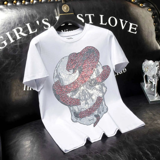 Reaper And Cobra Rhinestone TEE