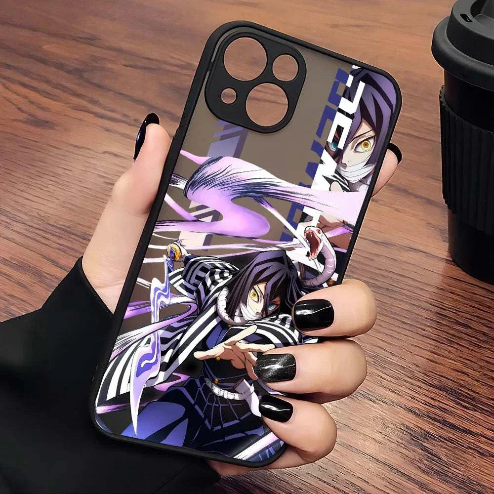Demon Slayer Anime Phone Case For iPhones With Transparent Back Cover