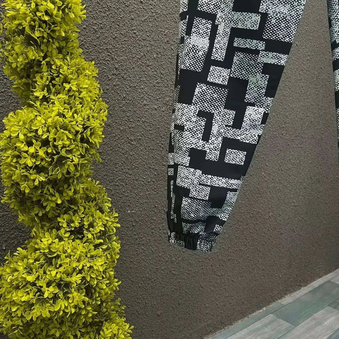 Geometric Camo Print Joggers