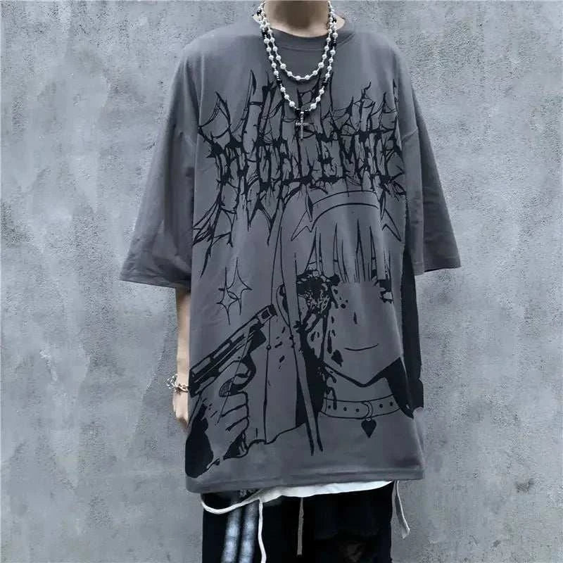 2025 Y2K Gothic Skull Graphic T Shirts