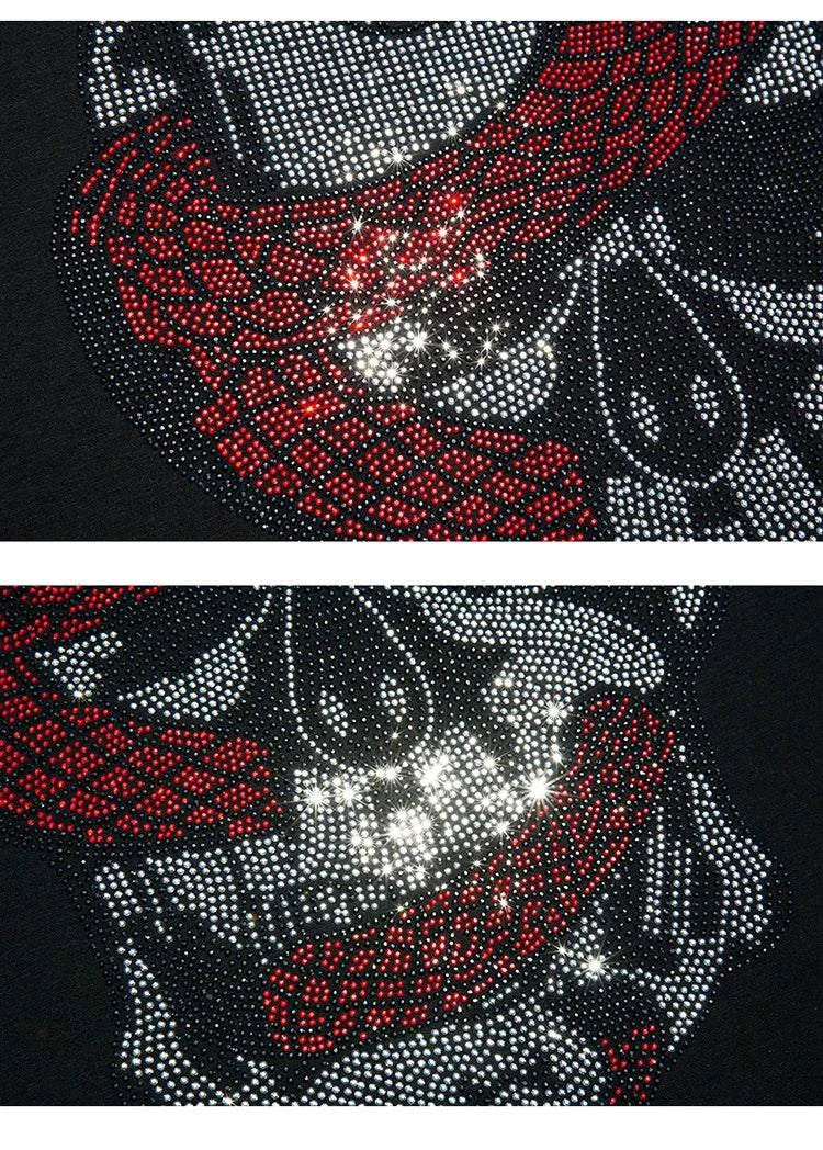 Reaper And Cobra Rhinestone TEE