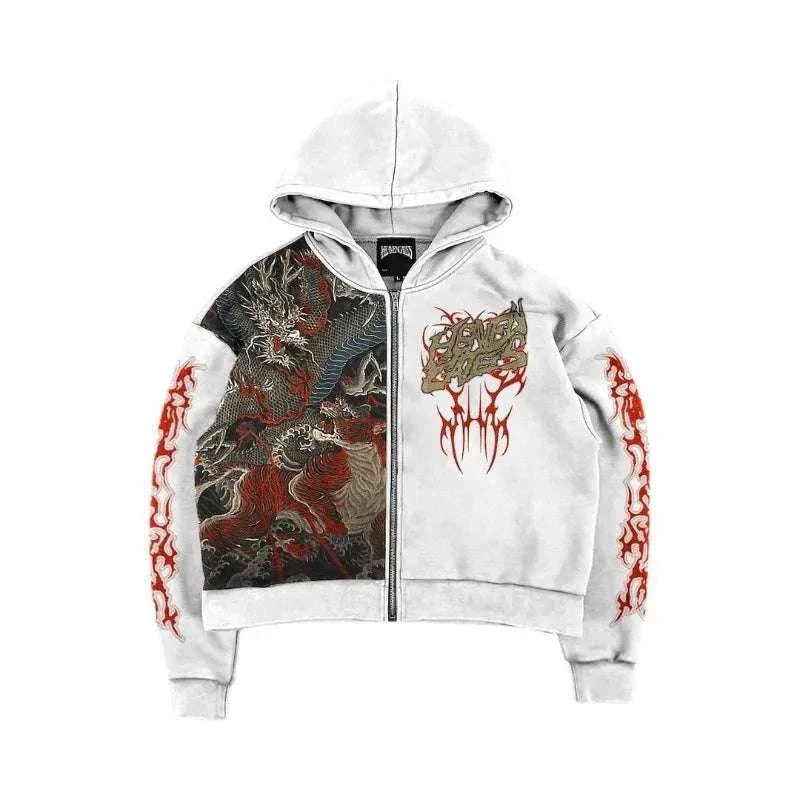 Goth Print Hoodies