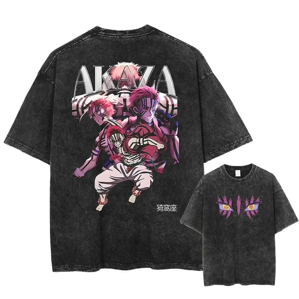 Demon Slayer Uzui Tengen Anime Vintage Washed Cotton T Shirt #Trending