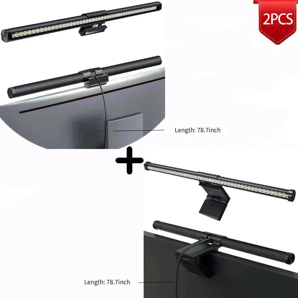 LED Monitor Light Bar for computer screen with adjustable mounting and RGB/non-RGB lighting options, 44cm length.