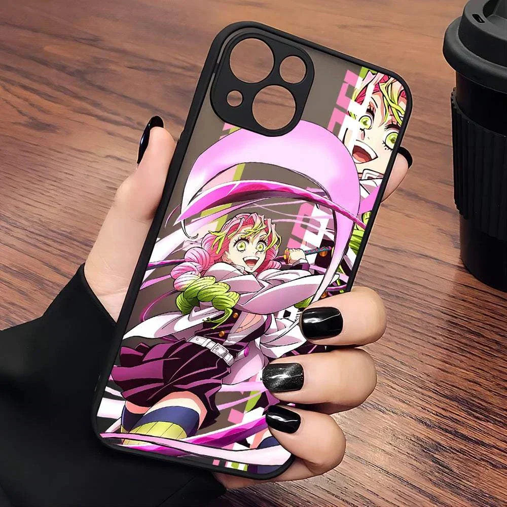 Demon Slayer Anime Phone Case For iPhones With Transparent Back Cover