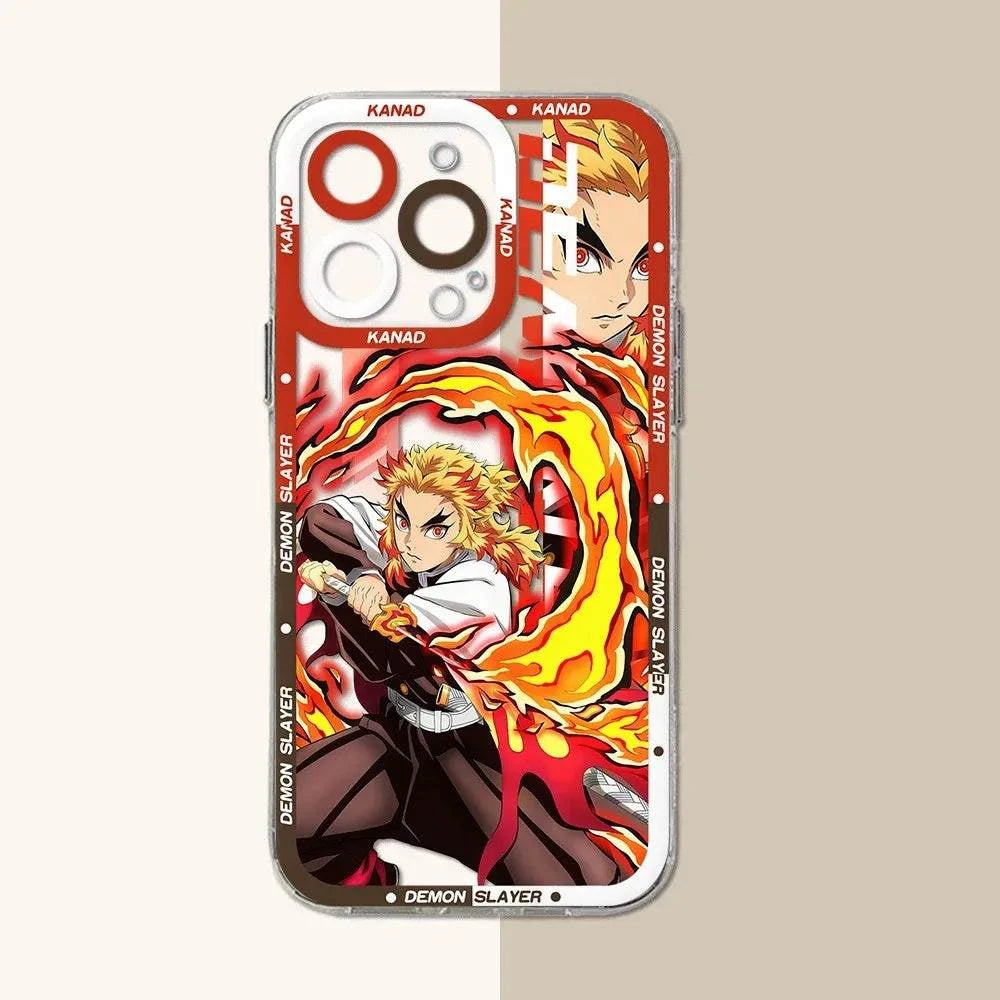 Demon Slayer Anime Phone Case For iPhones With Transparent Back Cover