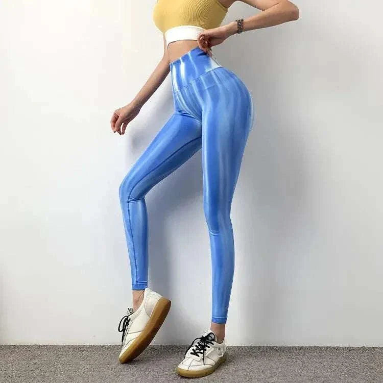 New Tie Dyed High Waist Gym Leggings With Super Butt Lift Technology