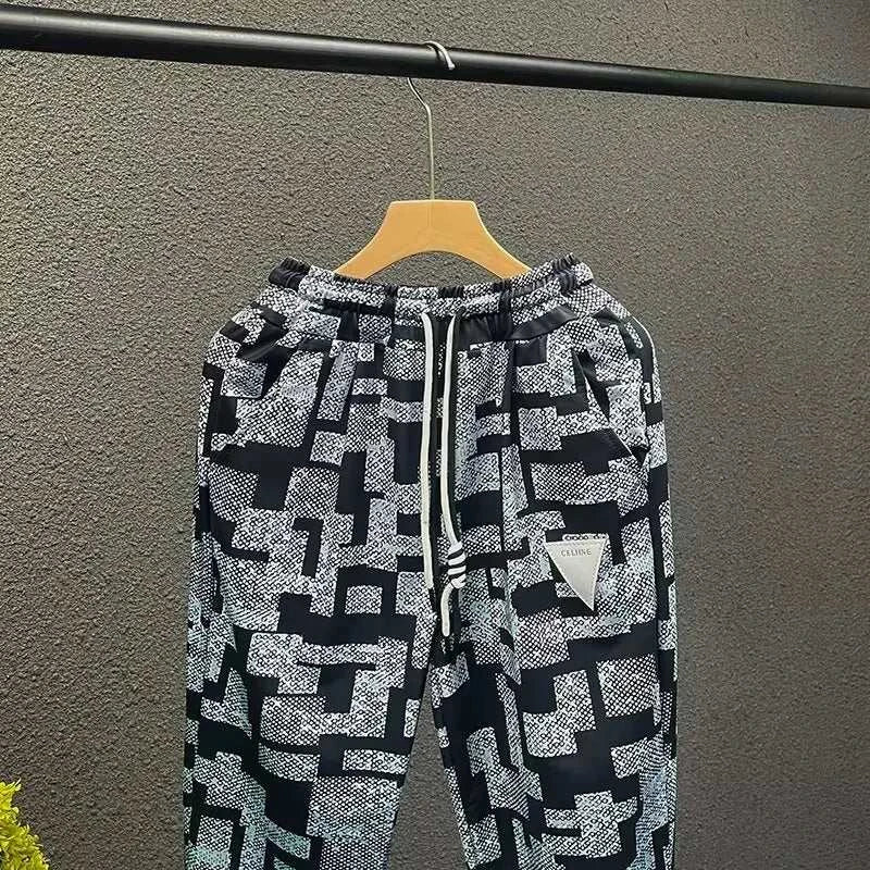 Geometric Camo Print Joggers