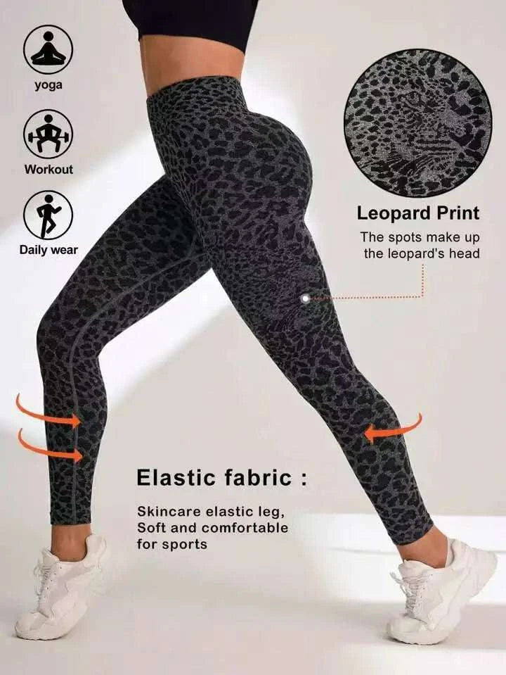 Sexy High Waist Leopard Sports Yoga Pants #HighQuality #Cute!