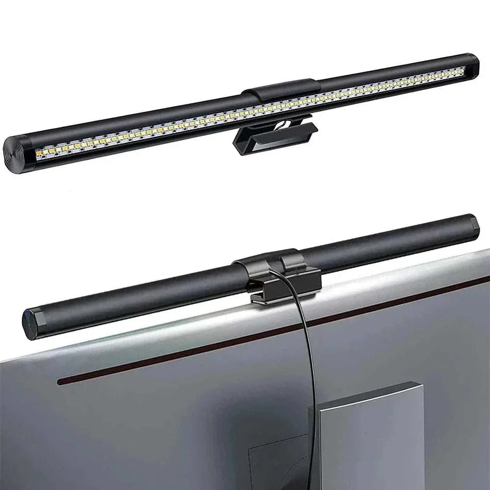 44cm LED monitor light bar with RGB and non-RGB options, touch sensing control, magnetic mount, and adjustable color temperature for eye protection.