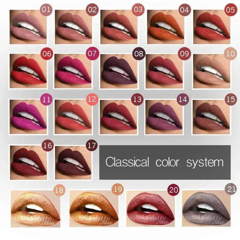 TOP-RATED TikTokMadeMeBuyIt Lip Stick matte long-lasting lipstick in 21 classic shades on lips