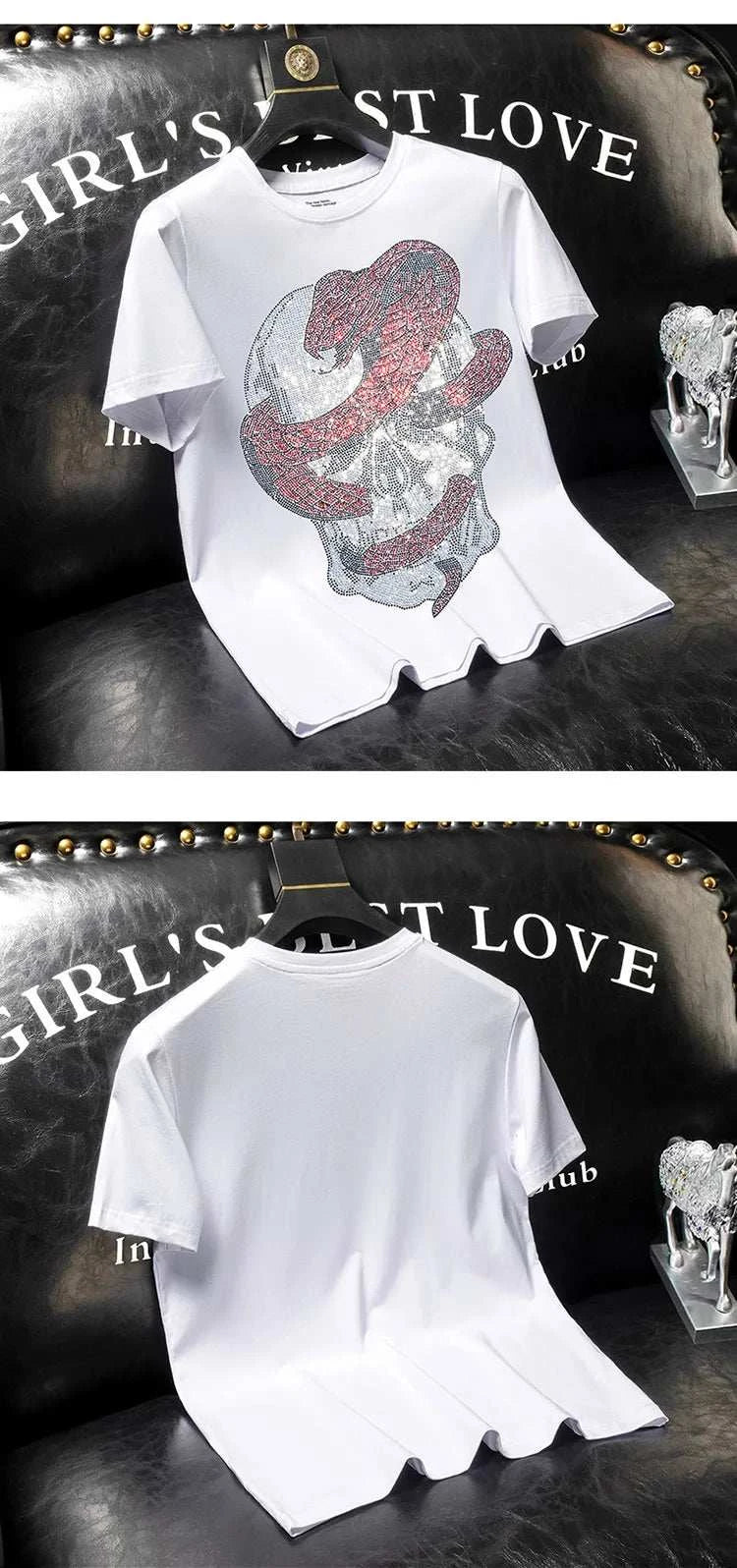 Reaper And Cobra Rhinestone TEE