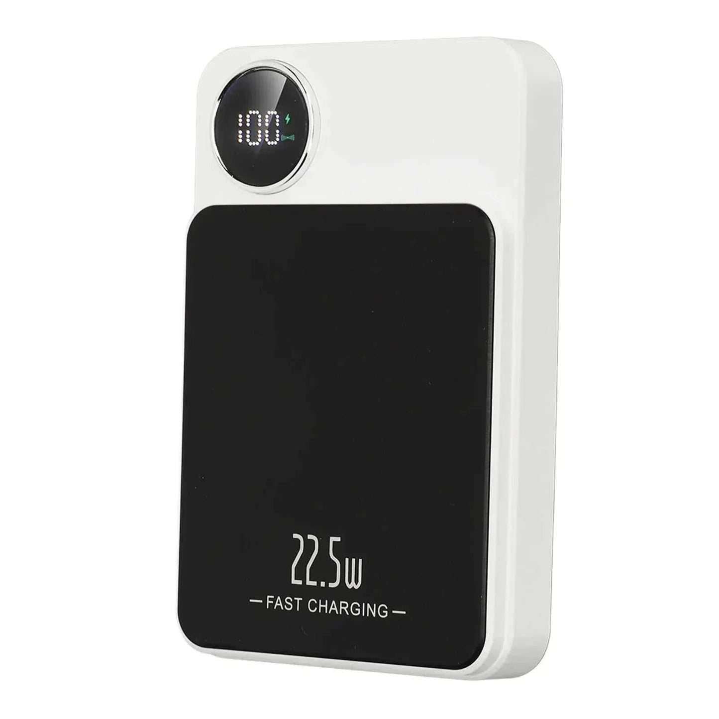Massive 5000mAh wireless fast charging power bank with 23W max output and LED power display