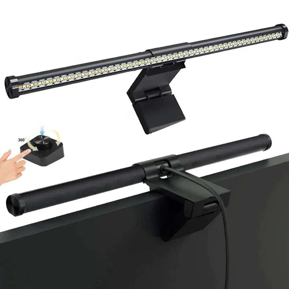 44cm LED monitor light bar with adjustable angle, RGB and non-RGB options, touch and remote control, eye protection features for computer screens.