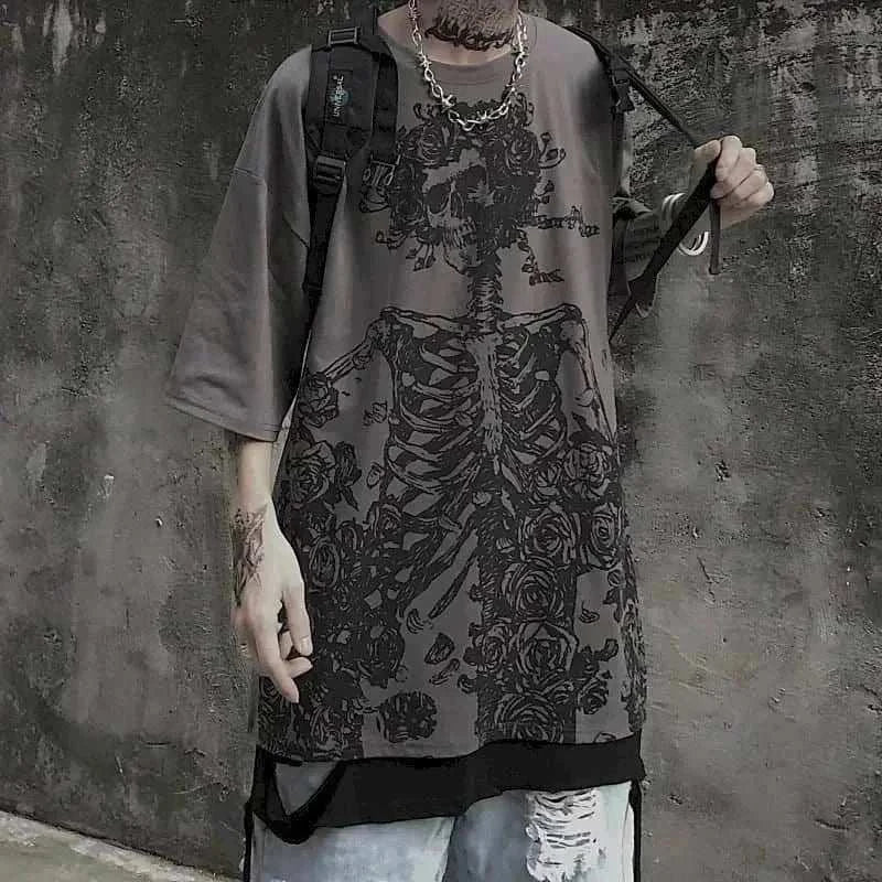 2025 Y2K Gothic Skull Graphic T Shirts