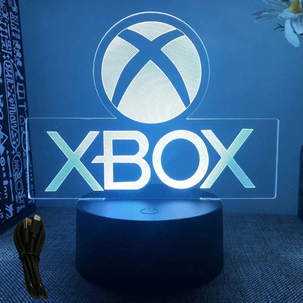 Very bright neon Xbox gaming sign 3D LED lamp with touch control and multiple color options.