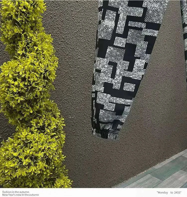 Geometric Camo Print Joggers