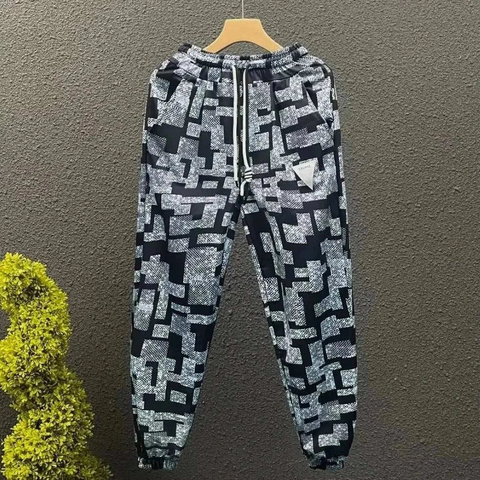 Geometric Camo Print Joggers