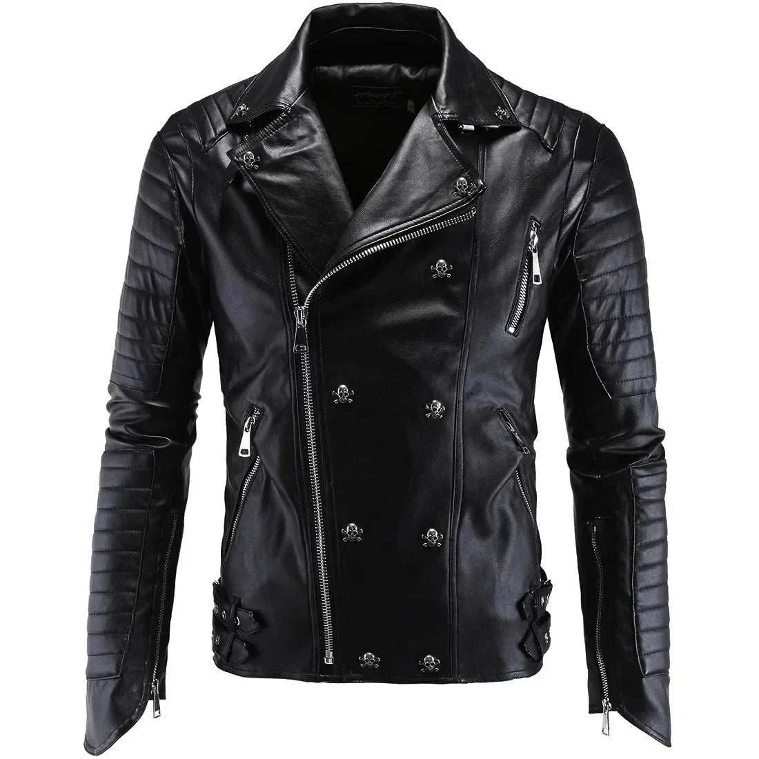 Fashion Mens Cari Biker Leather Jacket