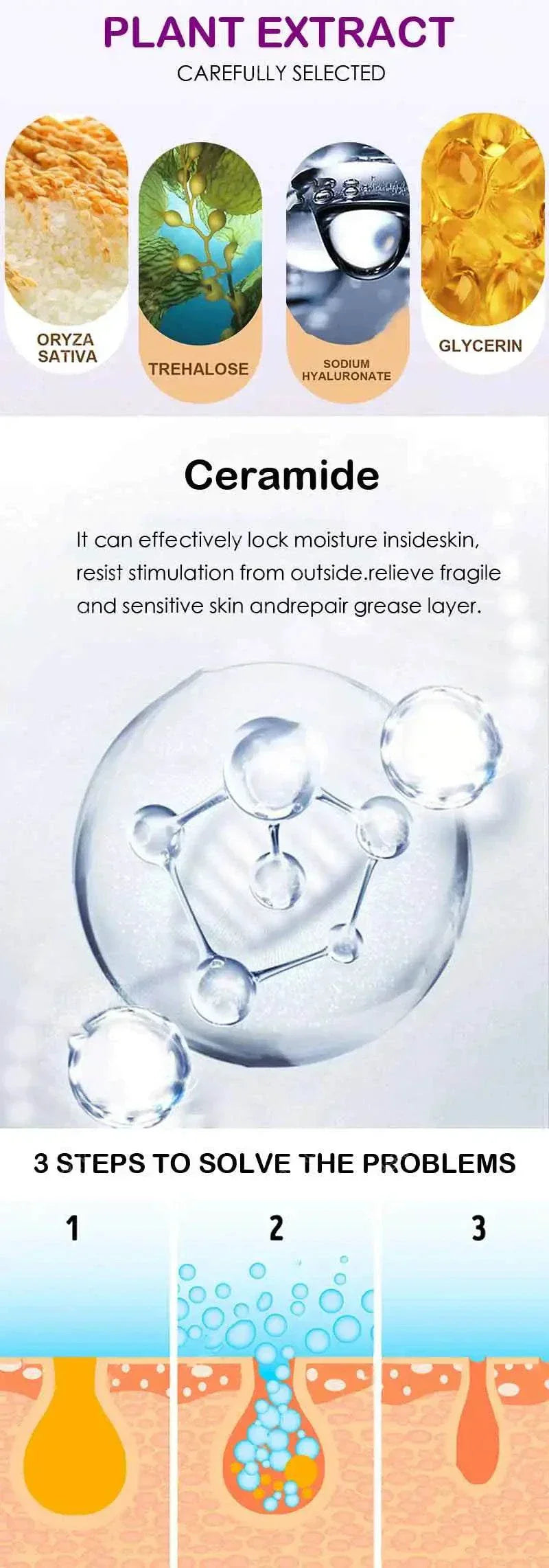 Eelhoe pore shrinking serum with plant extracts and ceramide for deep cleansing and moisturizing skin pores
