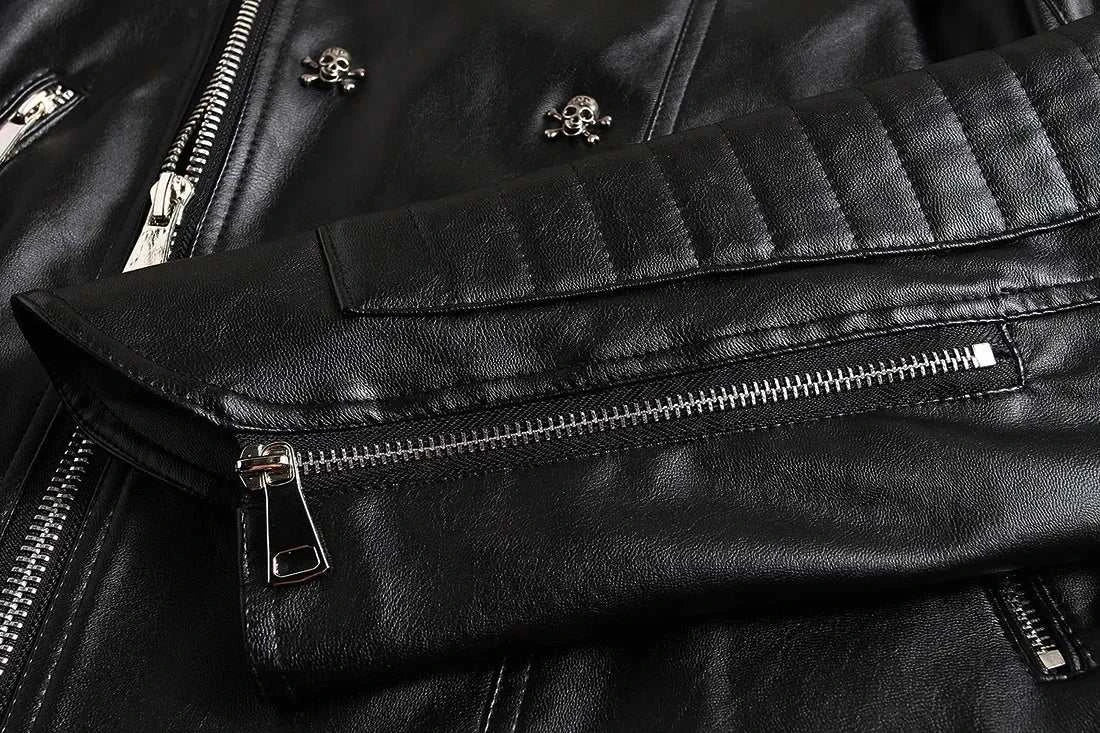 Fashion Mens Cari Biker Leather Jacket