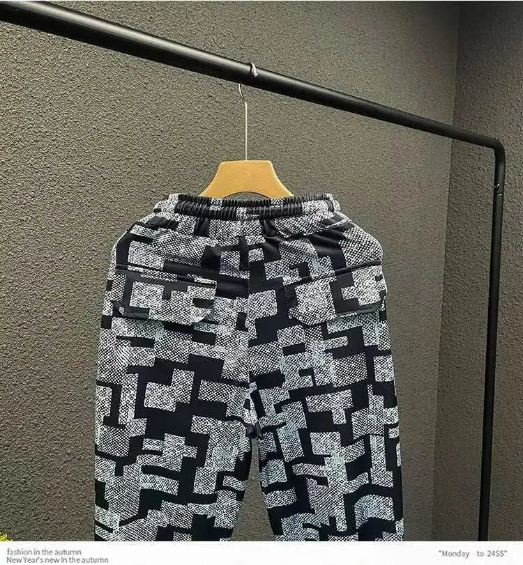 Geometric Camo Print Joggers