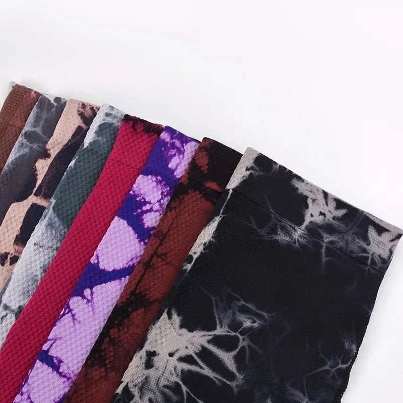 Women Tie dye Gym Leggings Seamless Push Up Booty Yoga Pants