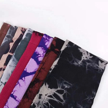Women Tie dye Gym Leggings Seamless Push Up Booty Yoga Pants