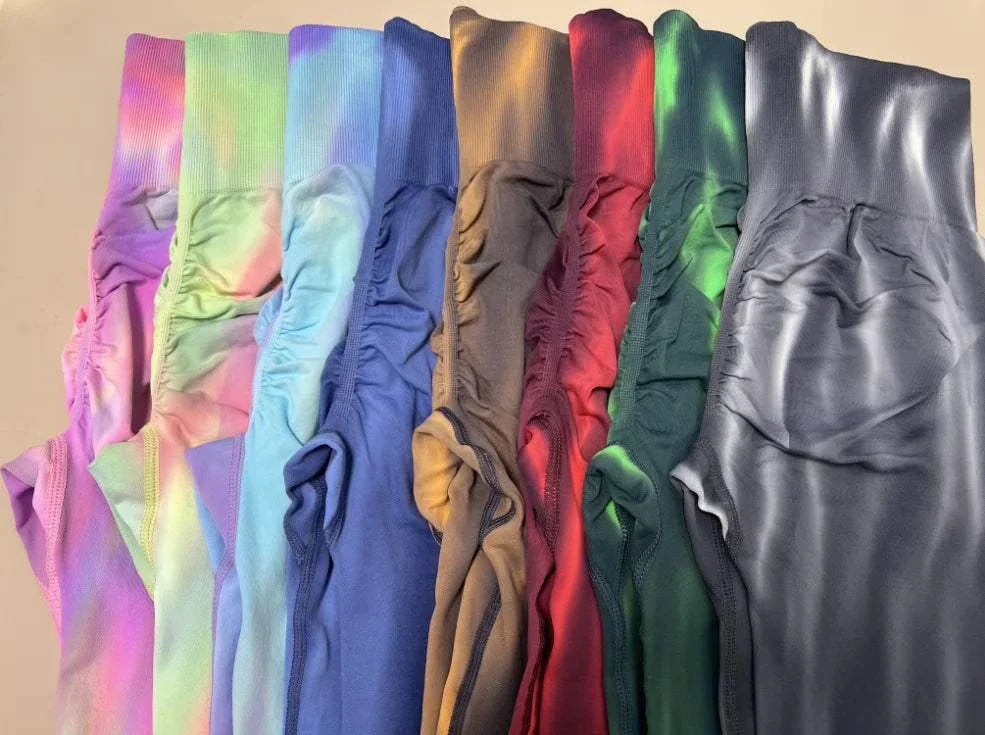 New Tie Dyed High Waist Gym Leggings With Super Butt Lift Technology