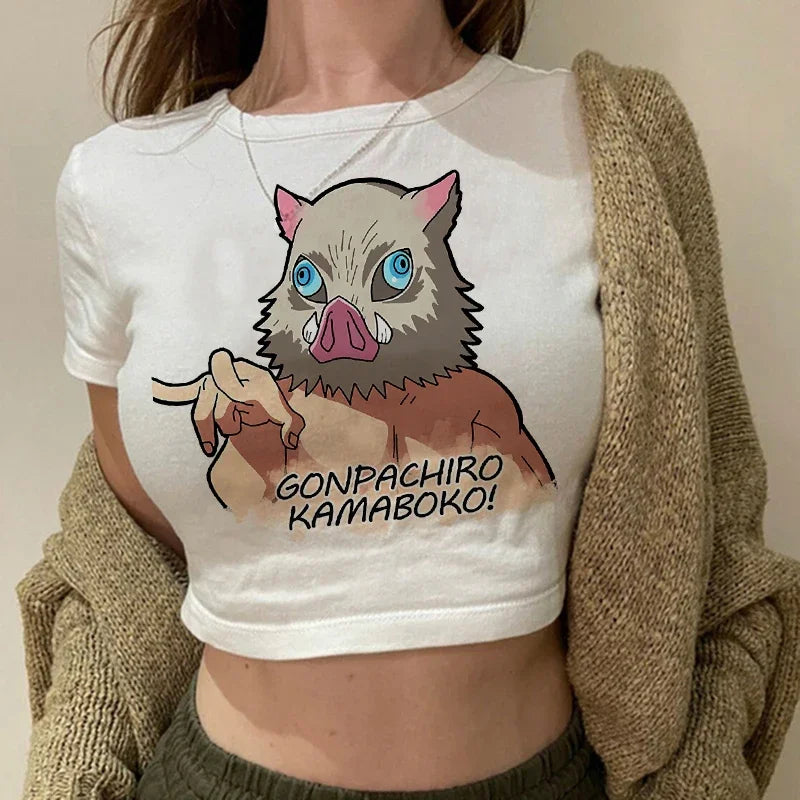 Y2K Demon Slayer Crop Top