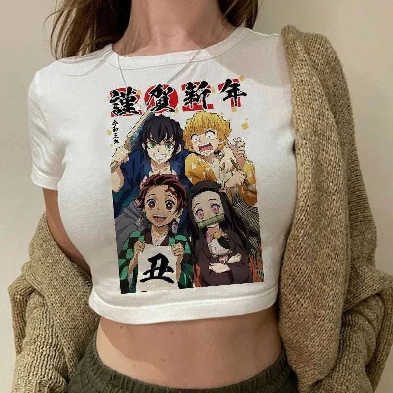 Y2K Demon Slayer Crop Top