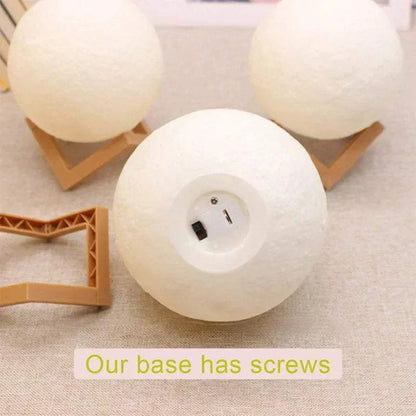 Cosmic Moon LED book light with plastic stand and screw base for child bedroom decoration and birthday gift