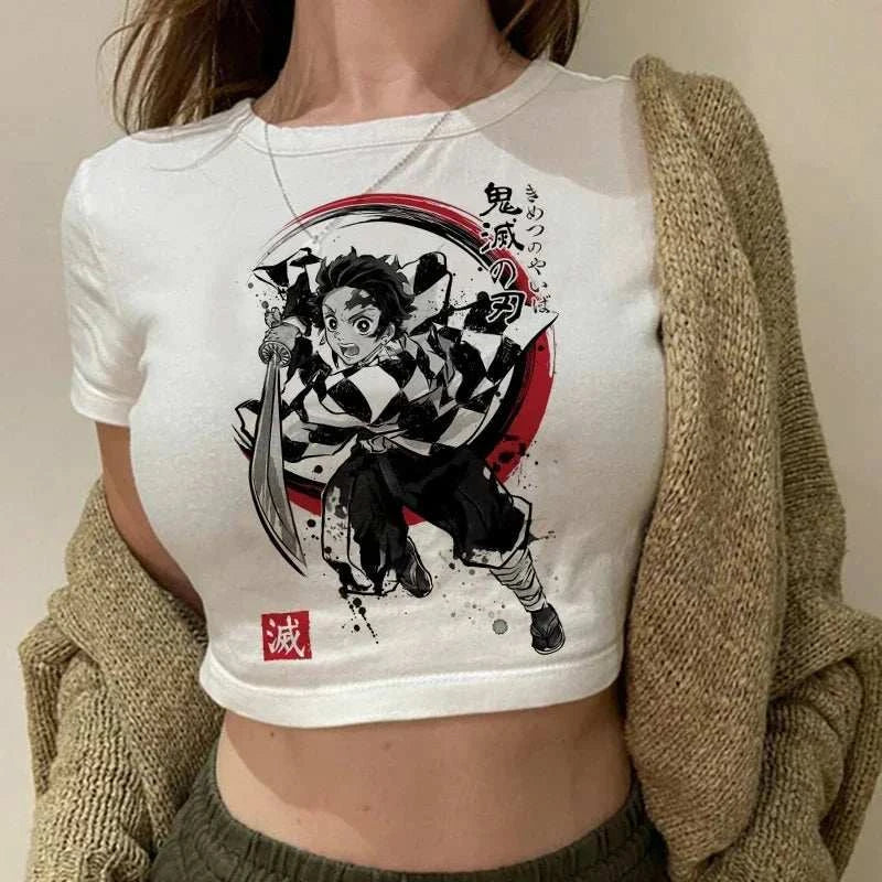 Y2K Demon Slayer Crop Top