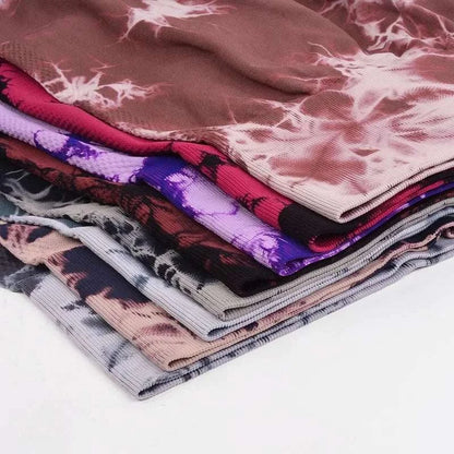 Women Tie dye Gym Leggings Seamless Push Up Booty Yoga Pants