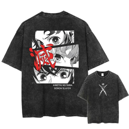 Demon Slayer Uzui Tengen Anime Vintage Washed Cotton T Shirt #Trending