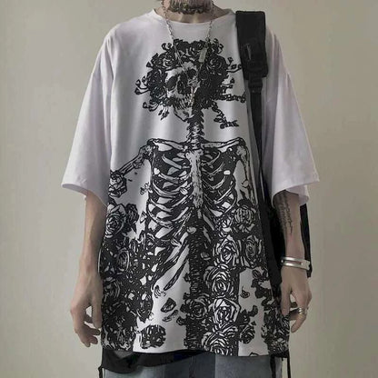 2025 Y2K Gothic Skull Graphic T Shirts